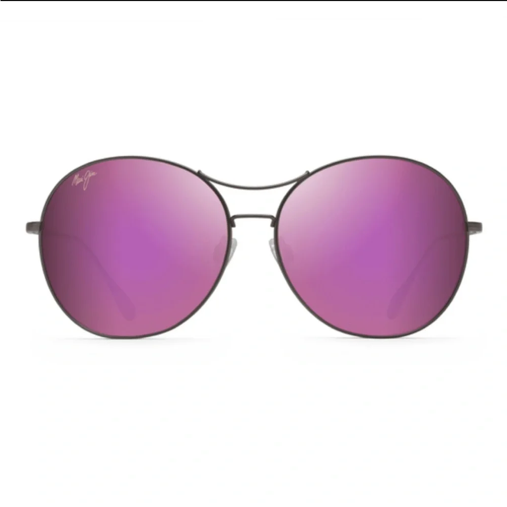 NWOT Maui Jim Opihi Purple Mirrored Polarized Titanium Sunglasses